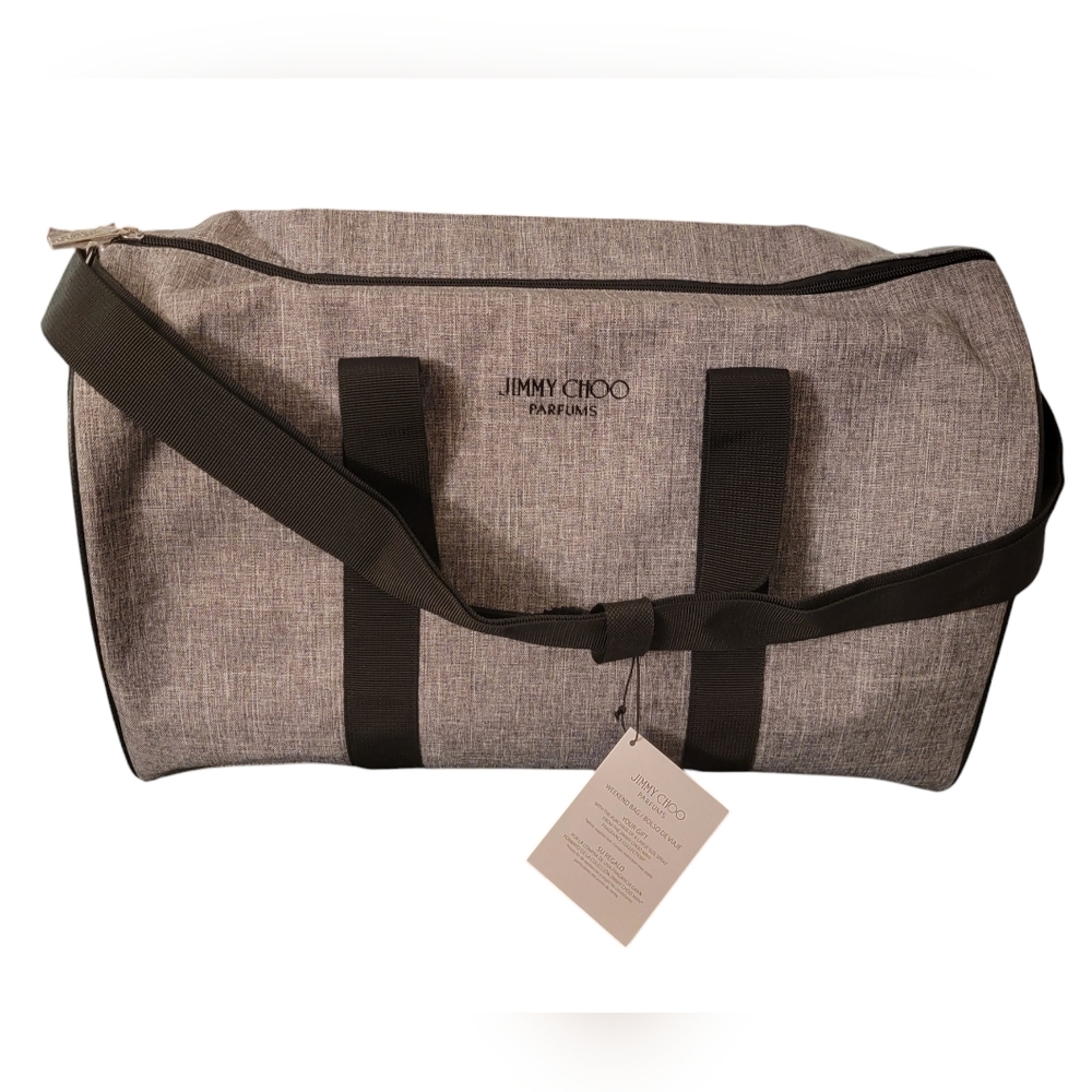 Jimmy Choo Parfums Authentic Weekend Bag UNISEX Gray & Black New With Tags